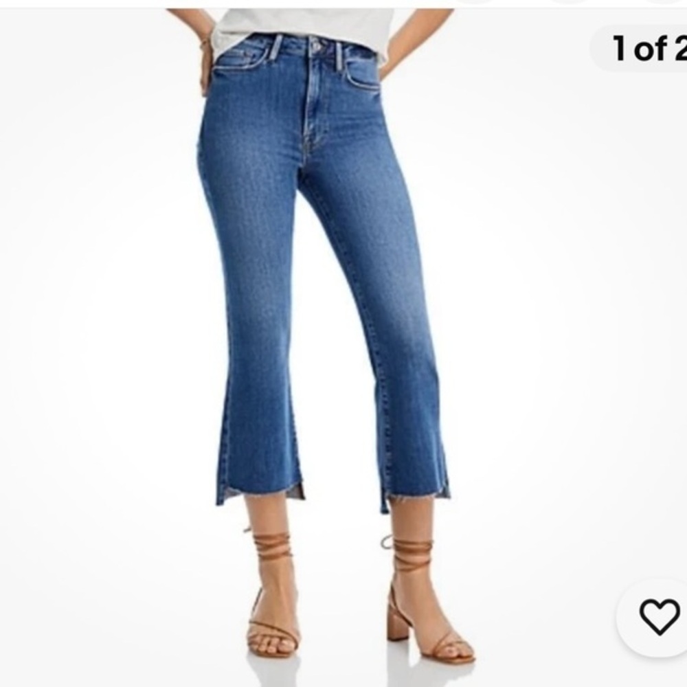 Frame Denim Women's Cropped Blue Jeans- 25
